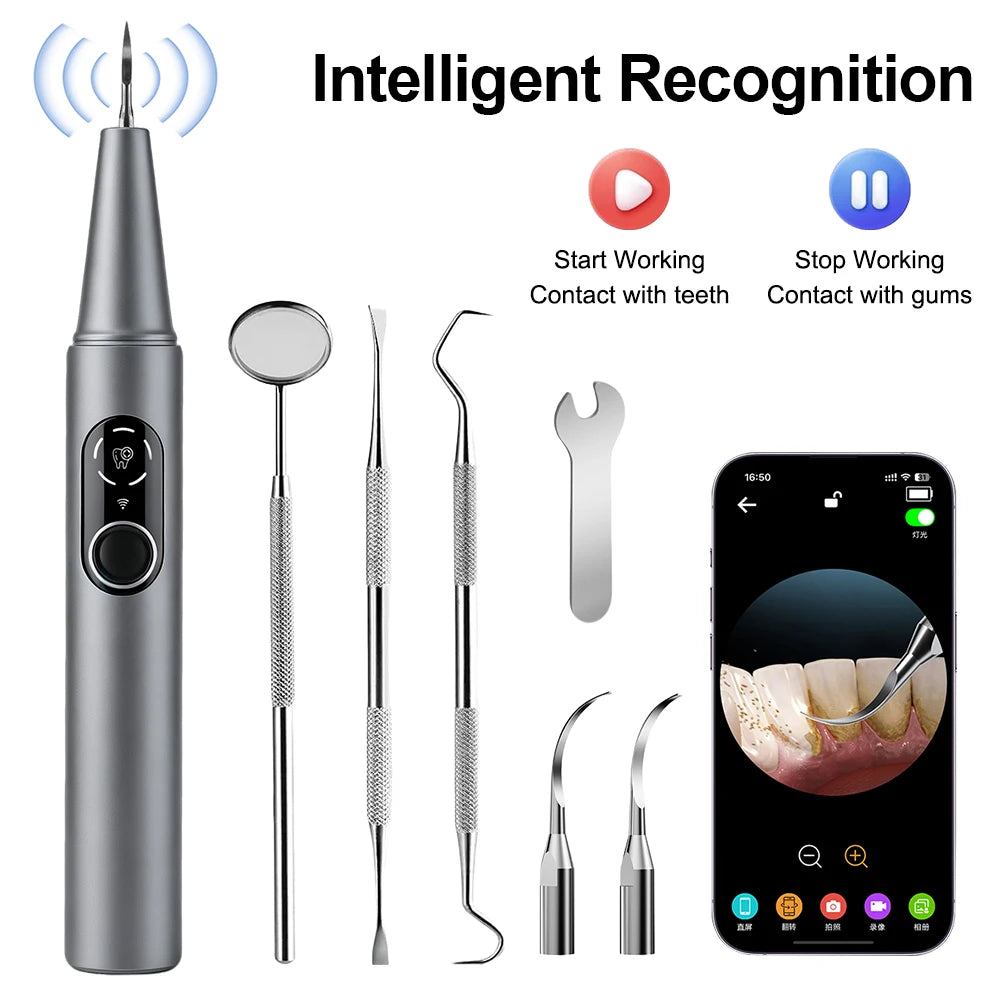 Visual Ultrasonic Dental Scaler and Tooth Tartar Remover for Home Oral Care - 7