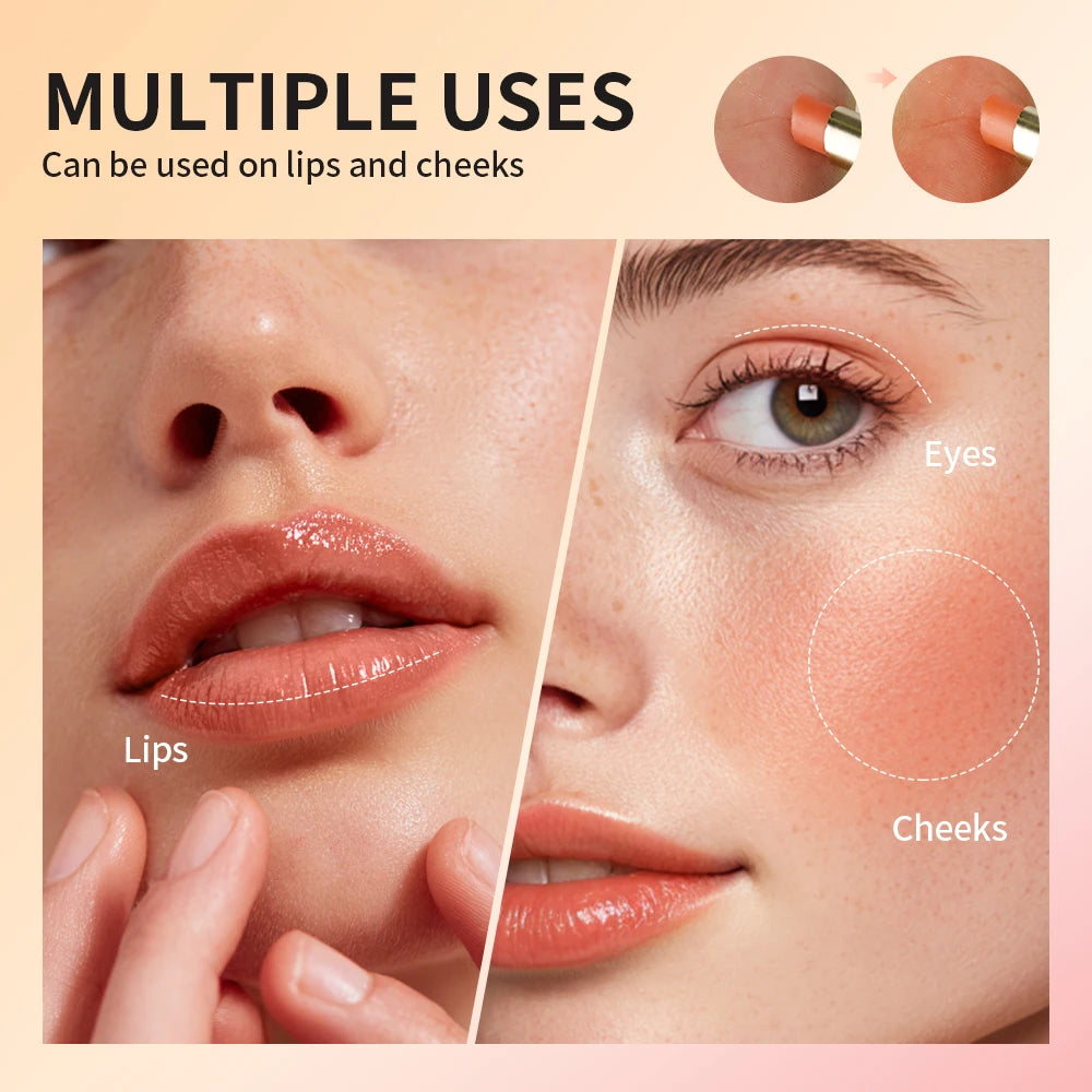 Color Changing Lip and Cheek Stain and pH Activated Tint for Daily Makeup Routine