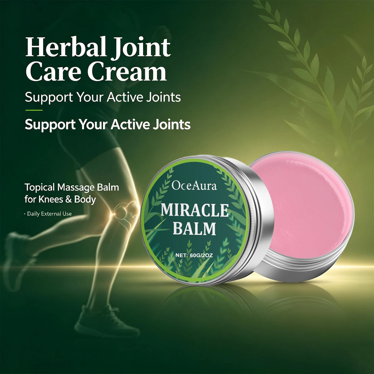 Herbal Body Massage Balm and Muscle Relief Cream for Daily Joint Soreness