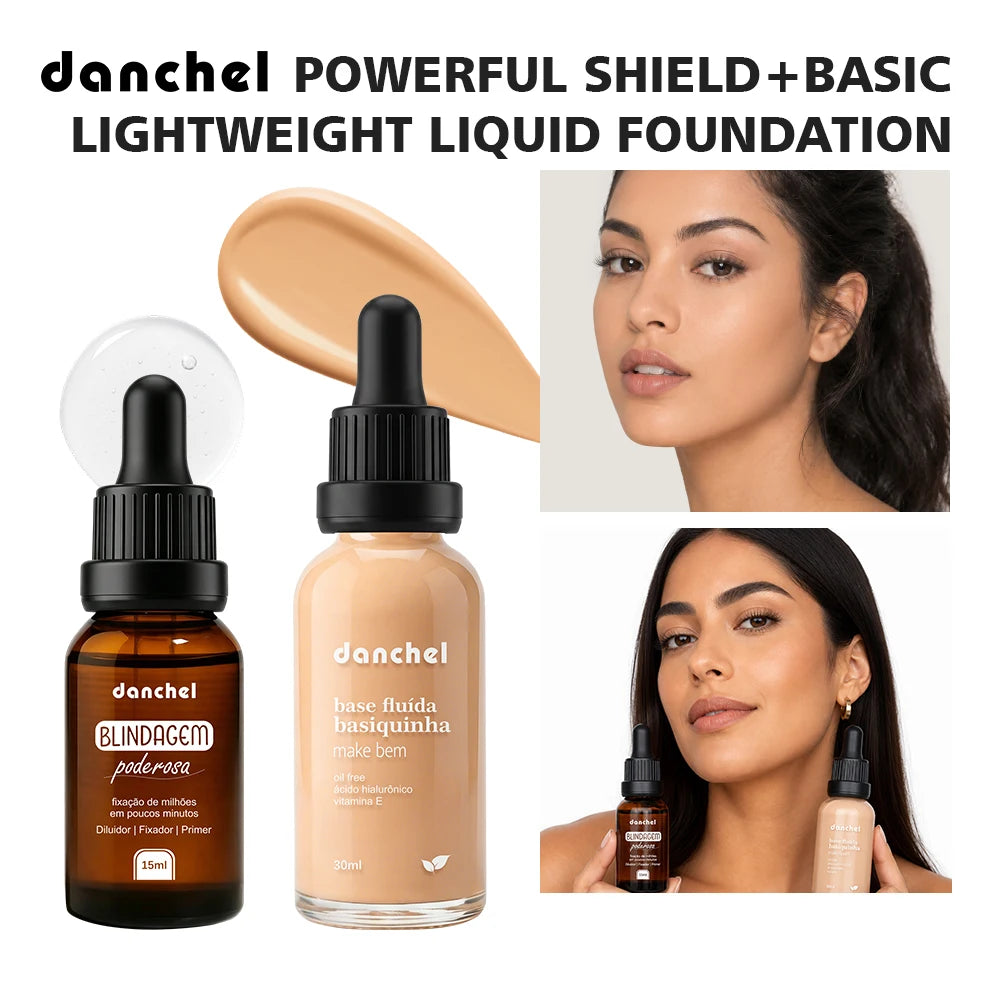Face Makeup Set and Liquid Foundation Combo for Long Lasting Natural Daily Wear