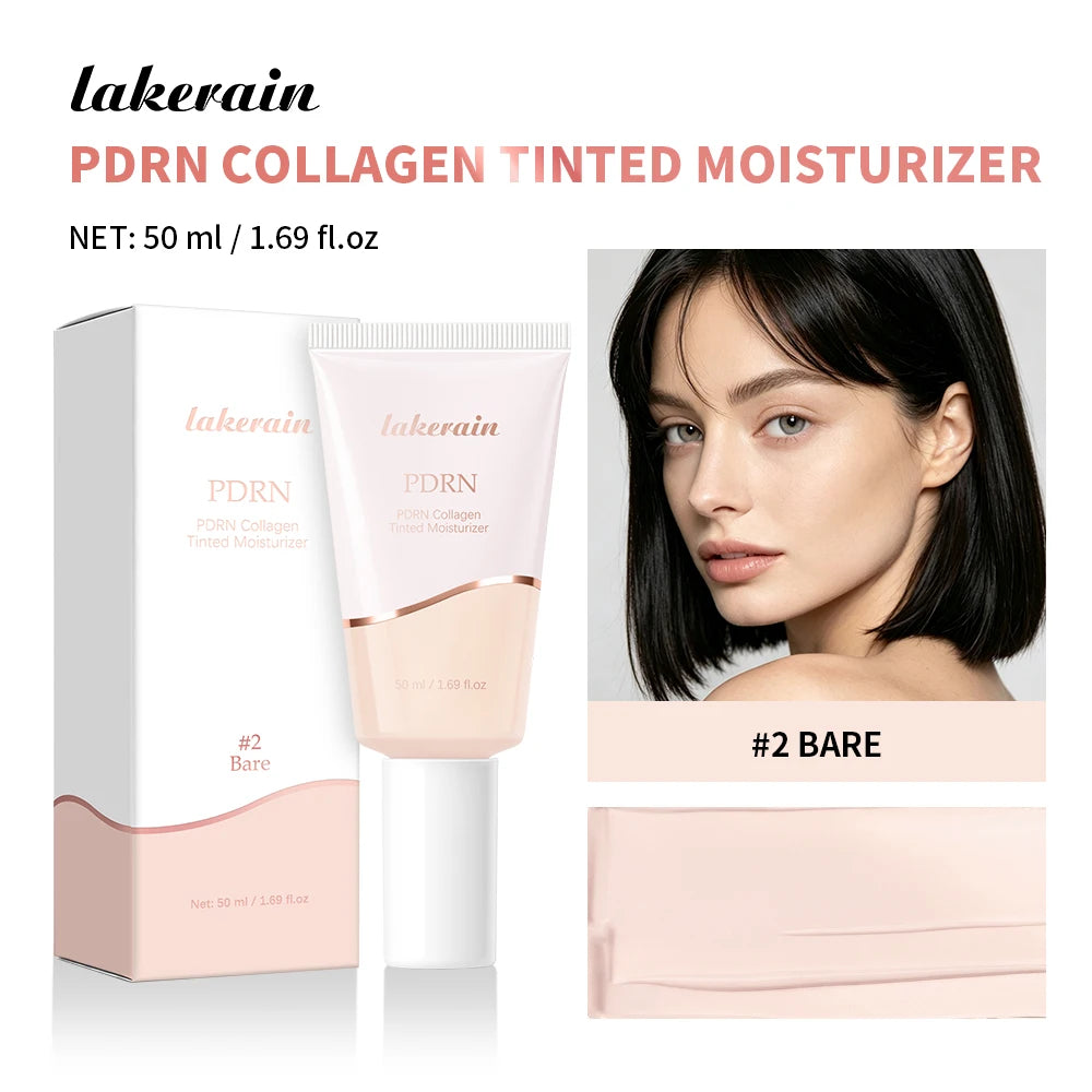 PDRN Collagen Tinted Moisturizer and Radiant Skin Foundation for Daily Glow Makeup