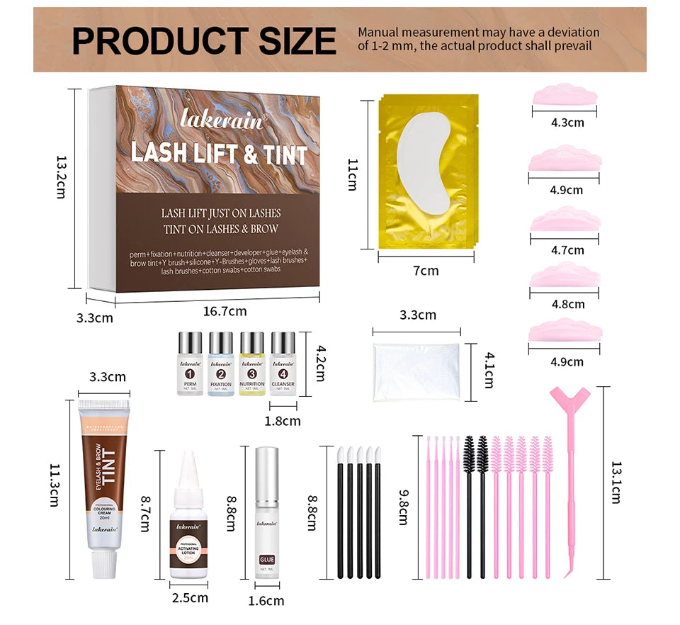 Eyelash Perm and Tint Kit or Lash Lifting Set for Professional Home Beauty - 15