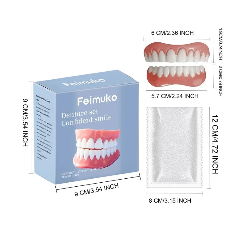 Temporary Dentures and Cosmetic Fake Teeth for Instant Smile Confidence Care