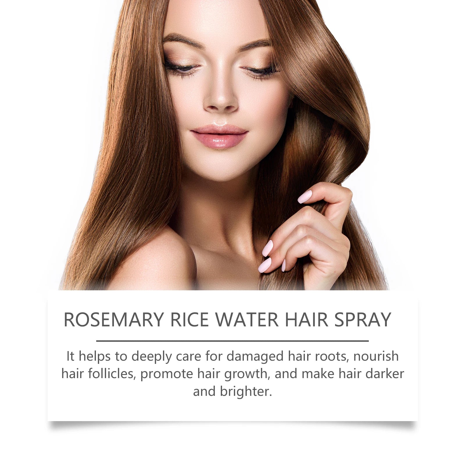 Rosemary Rice Water Hair Spray and Leave In Conditioner for Dry Frizzy Hair - 14