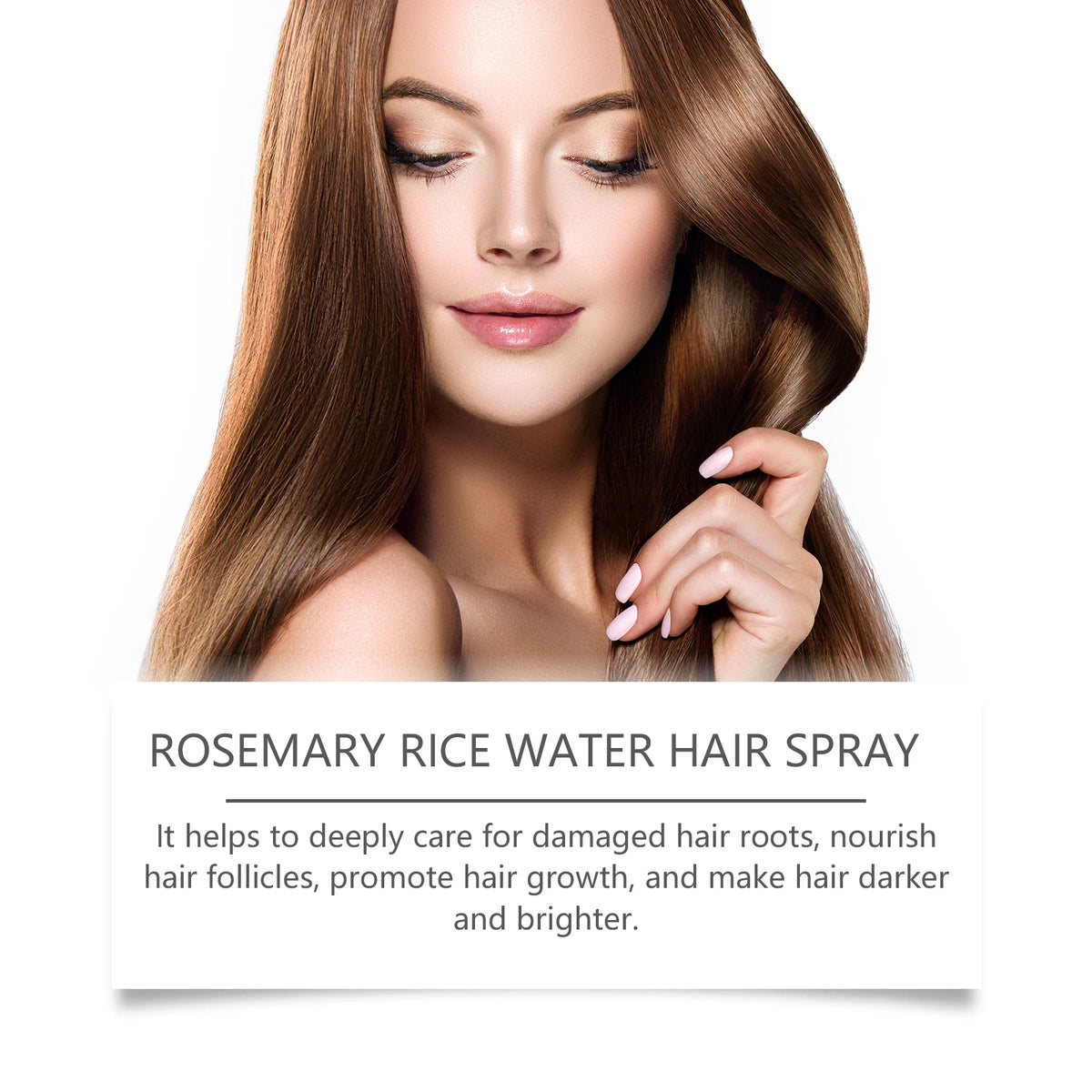 Rosemary Rice Water Hair Spray and Leave In Conditioner for Dry Frizzy Hair