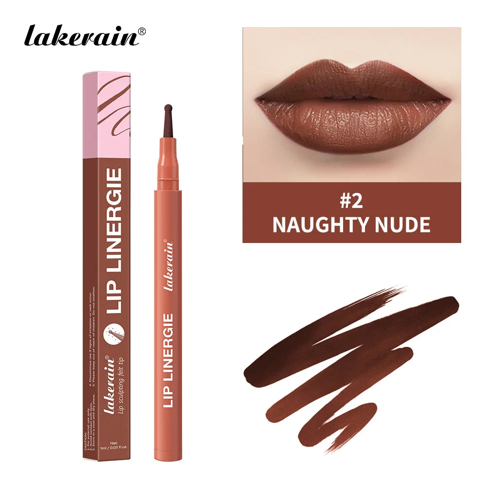 Lip Liner Stain and Waterproof Lip Contour Pen for Precise Long Lasting Makeup