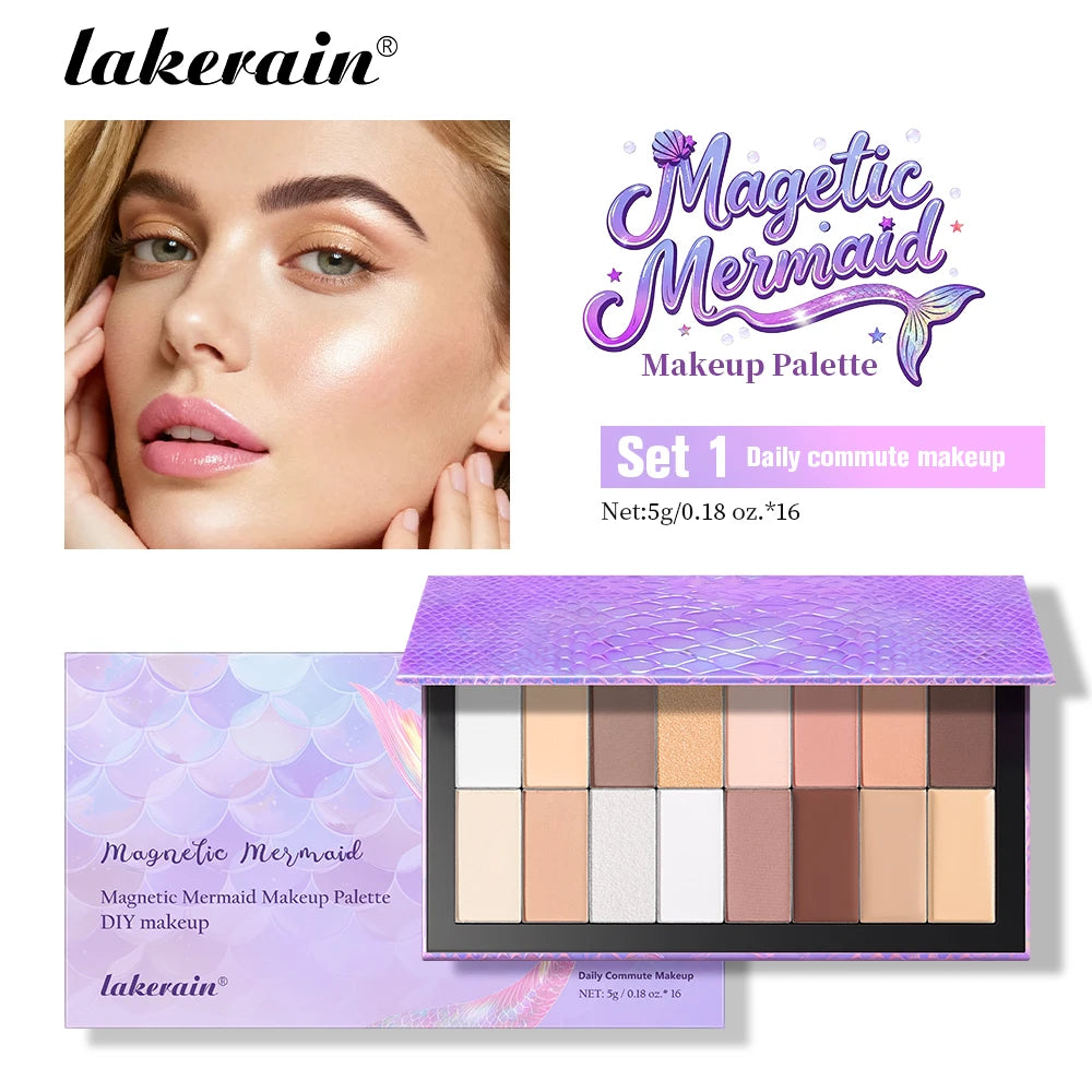 Magnetic Mermaid Makeup Palette and Eyeshadow Kit for Professional Artists and Daily Use - 30