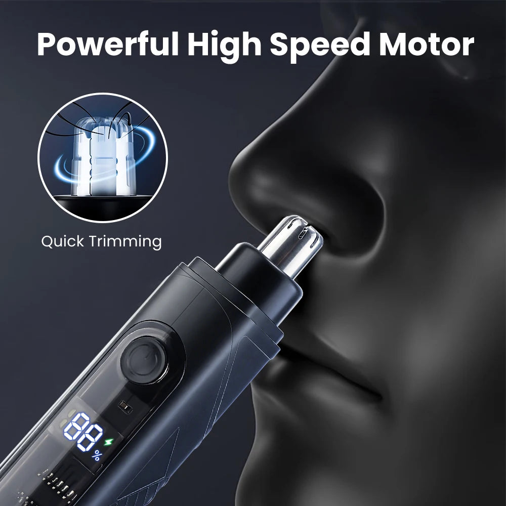Electric Nose Hair Trimmer and Ear Grooming Tool for Painless Daily Care