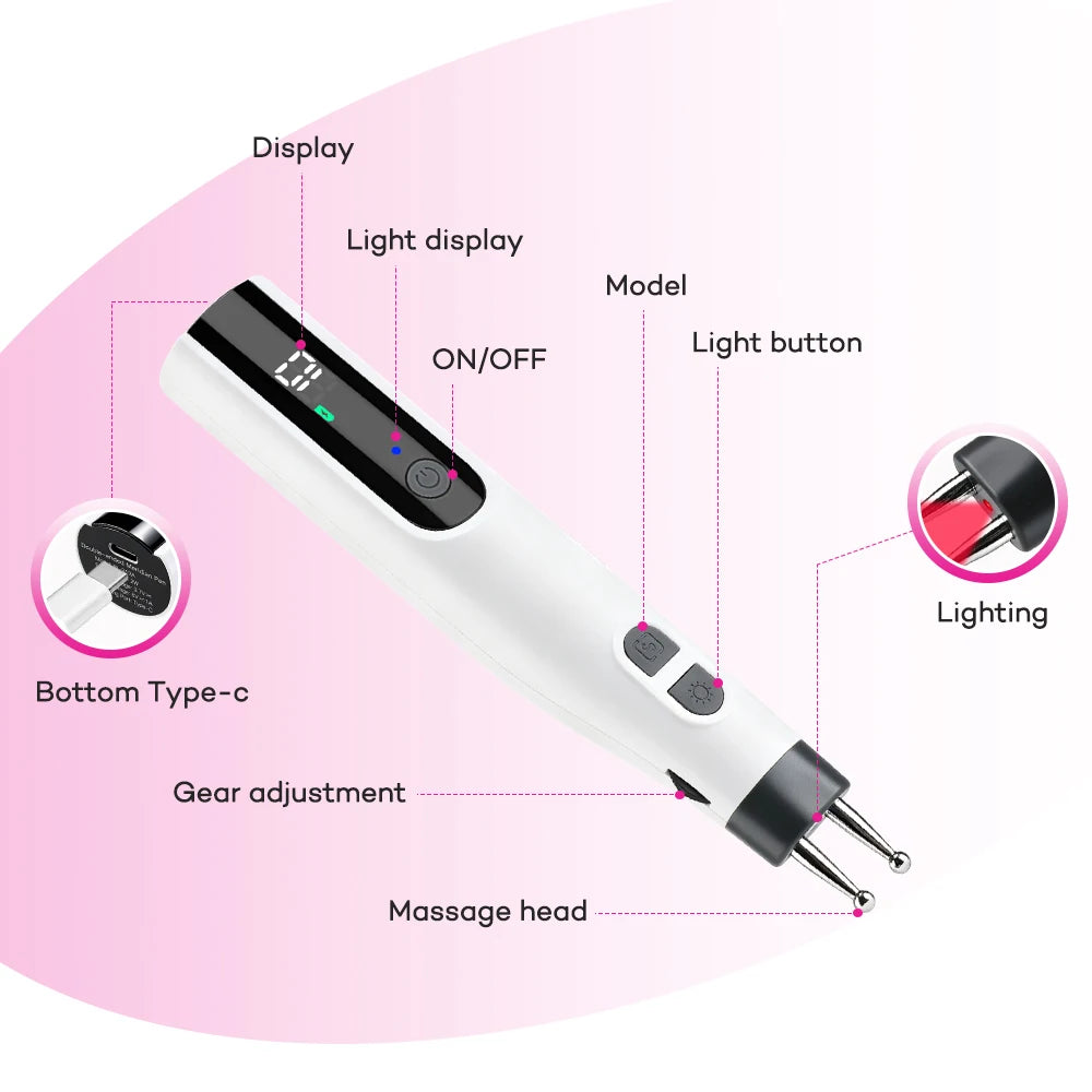Handheld Massage Pen and Electric Body Massager for Neck and Back Muscle Relief