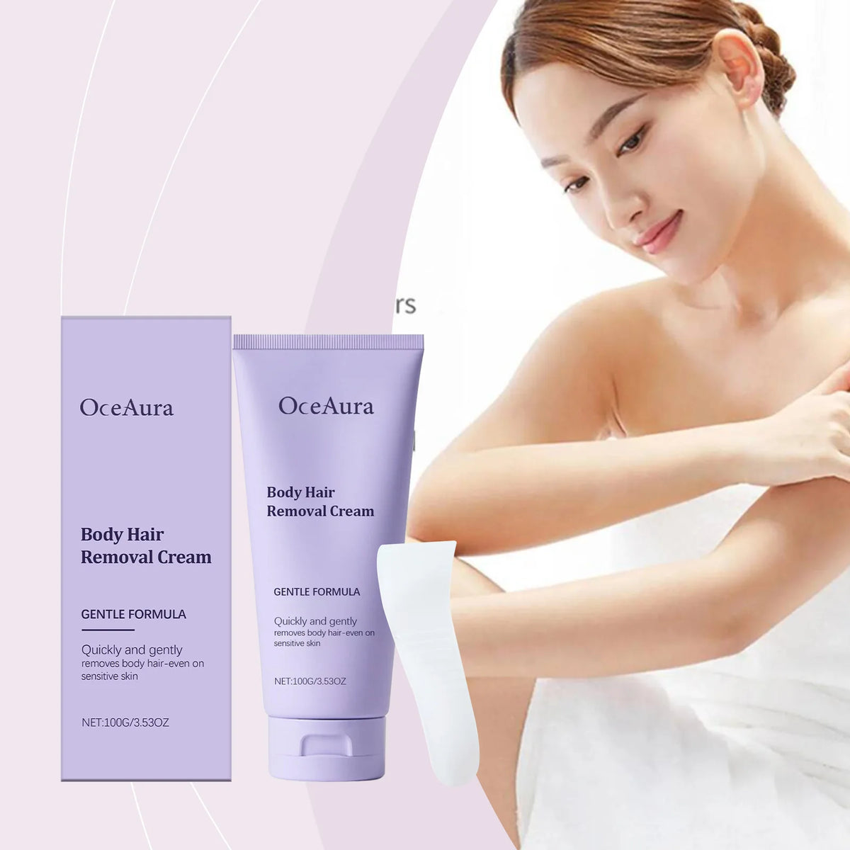 Hair Removal Cream and Depilatory Lotion for Smooth Painless Skin Results