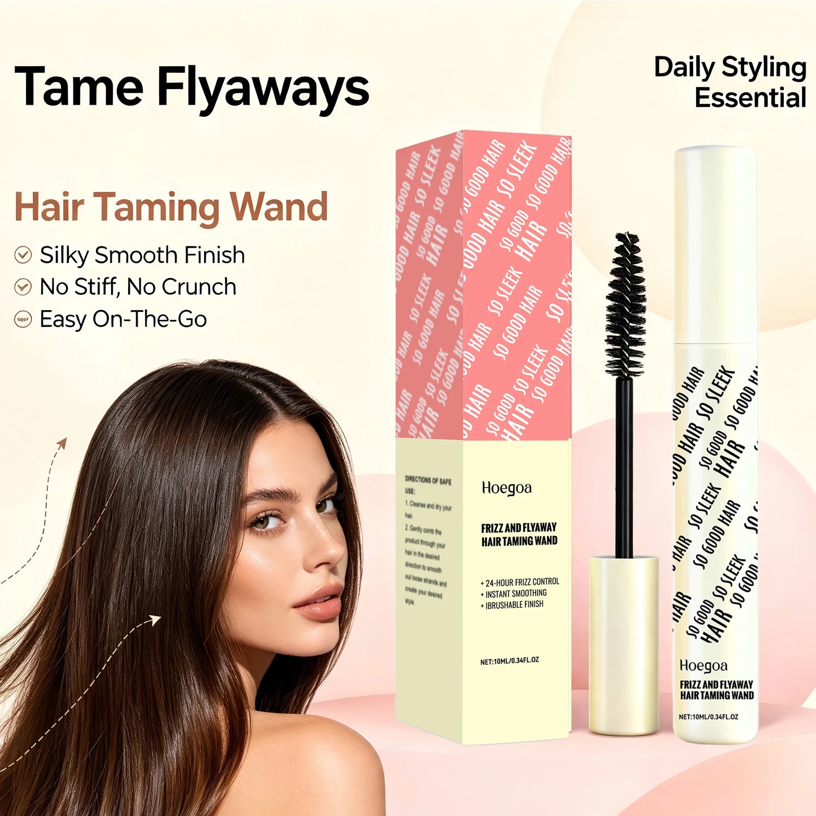 Hair Taming Wand and Flyaway Smoothing Stick for Sleek Hairstyles Daily - 1