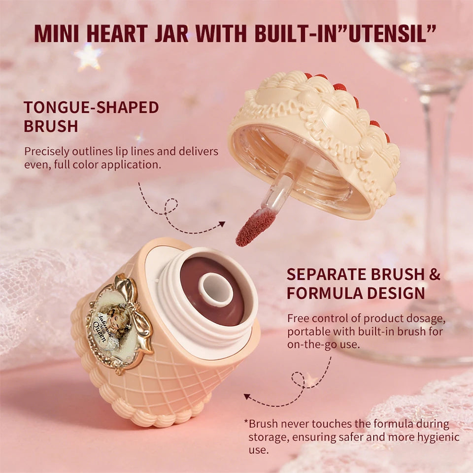 Strawberry Cake Lip Mud and Matte Lip Cream for Long Lasting Velvet Makeup