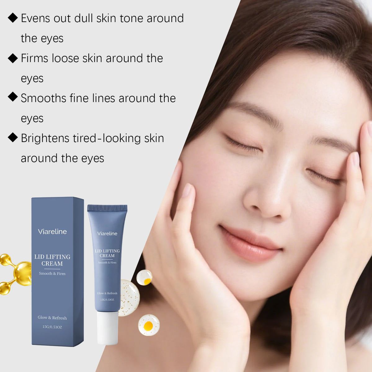 Firming Eye Cream and Dark Circle Remover for Youthful Looking Skin Brightness