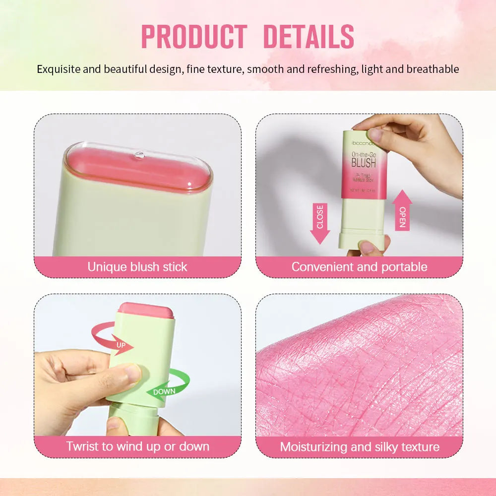 Tinted Moisture Blush Stick and Cream Color Blusher for Daily Natural Makeup - 6