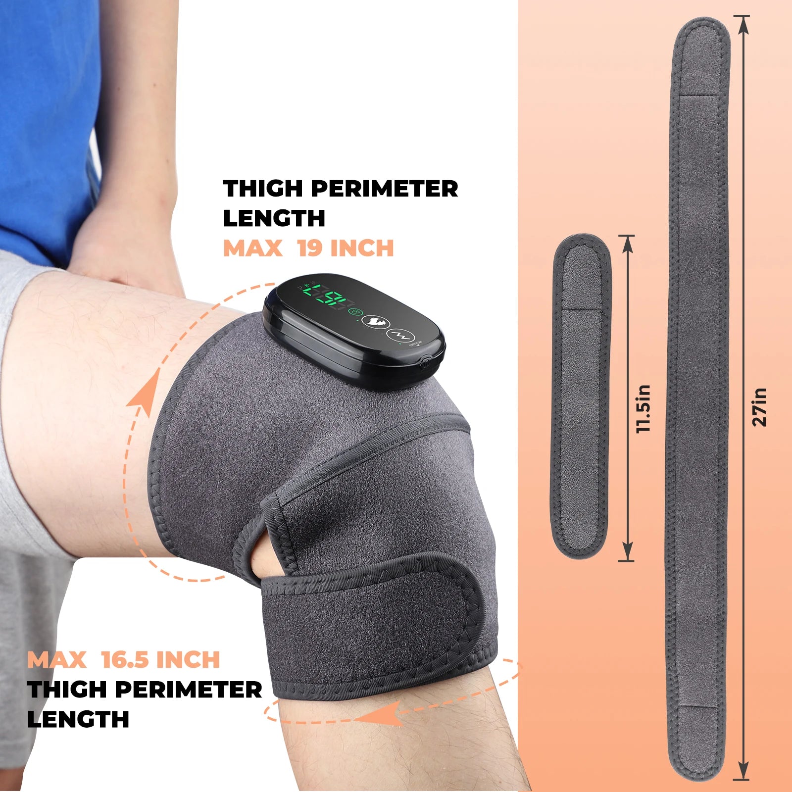 Heated Knee Massager and Vibration Heating Pad for Joint Pain Relief and Recovery - 6
