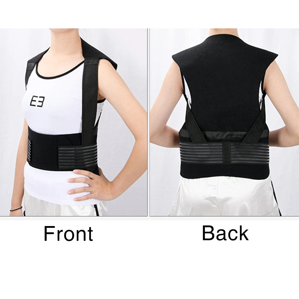 Self Heating Tourmaline Back Brace and Magnetic Posture Support for Relief