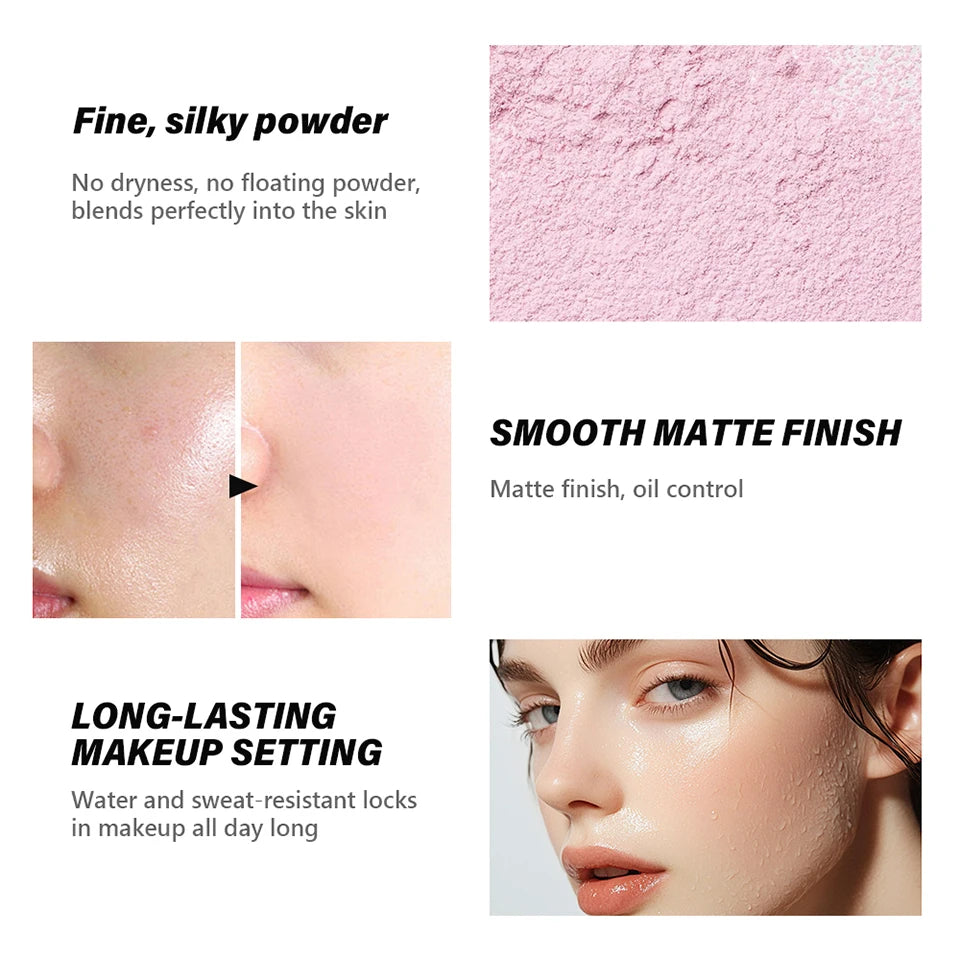 Matte Loose Baking Powder and Finishing Dust for Daily Makeup Oil Control