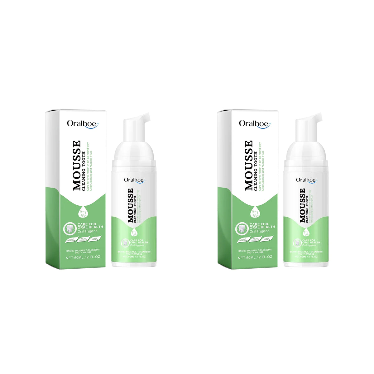 Whitening Foaming Toothpaste and Dental Mousse for Daily Teeth Stain Removal