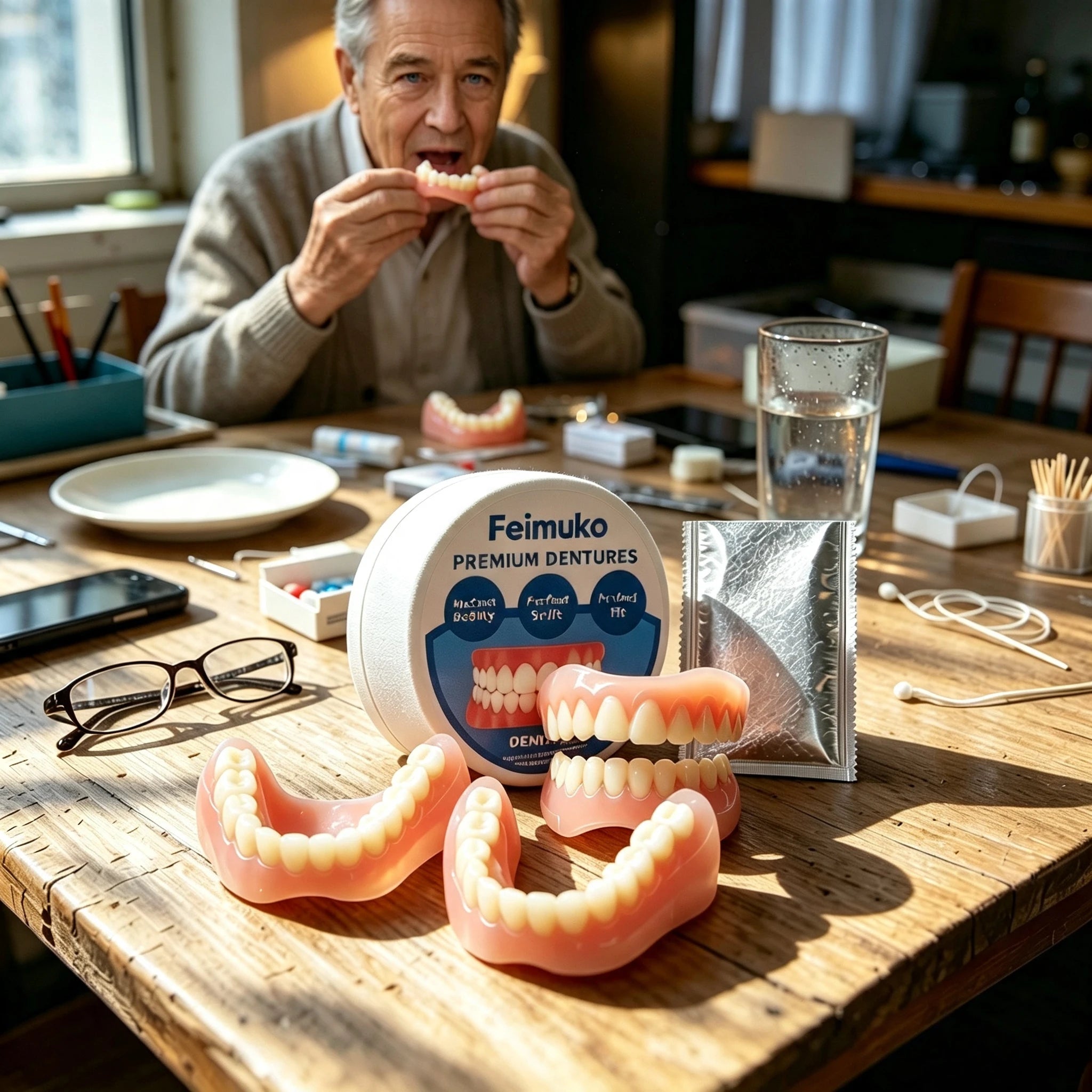 Silicone Snap On Dentures and Instant Fake Teeth for Natural Smile and Comfort - 1