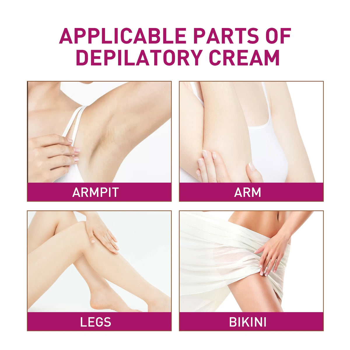 Hair Removal Cream and Depilatory Lotion for Painless Grooming and Smooth Skin