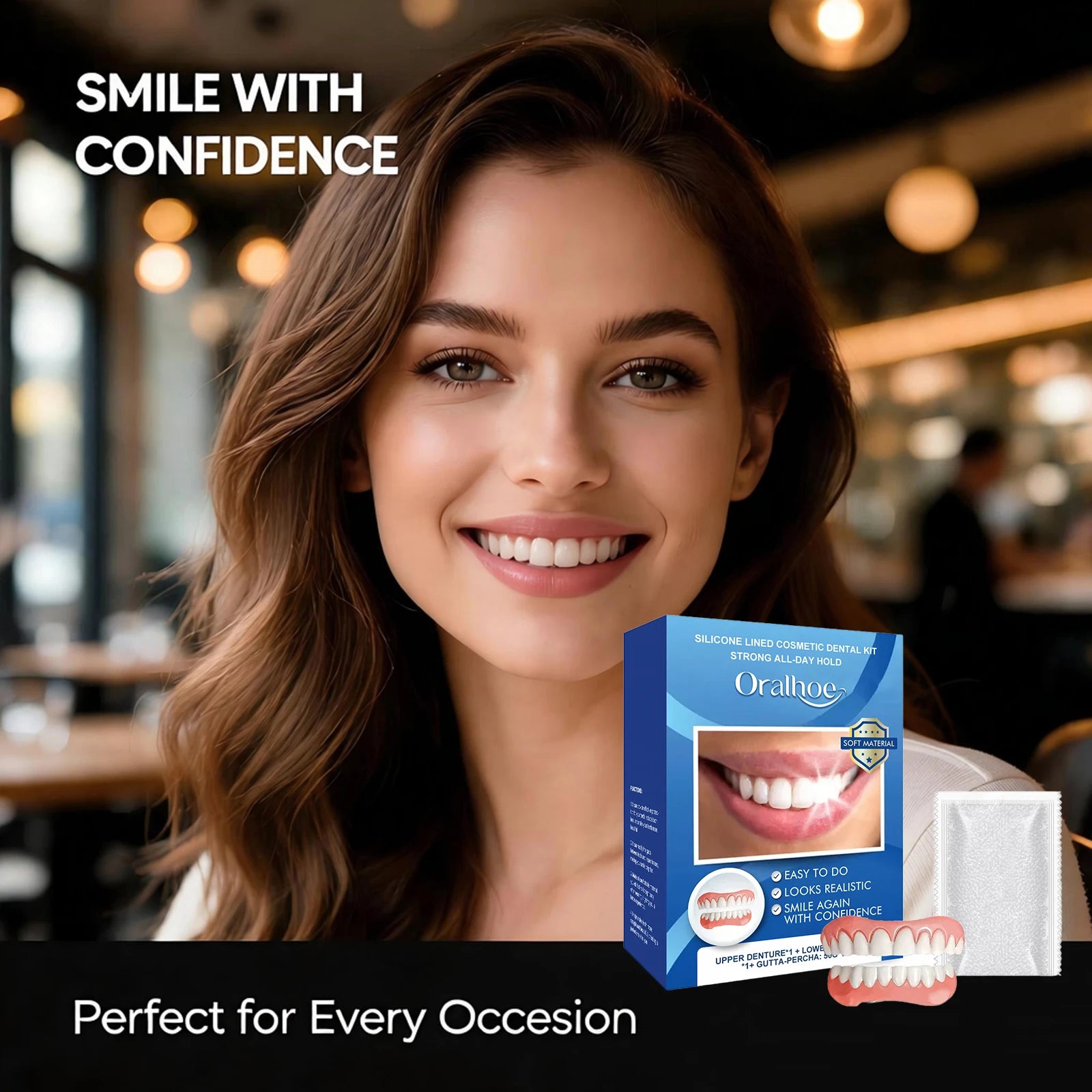 Cosmetic Dental Kit and Instant Fake Teeth for a Confident Natural Smile - 3