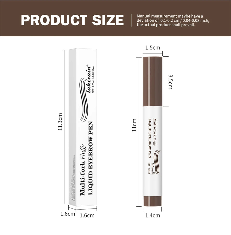 Liquid Eyebrow Pen and Fork Tip Tattoo Marker for Natural Long Lasting Daily Makeup
