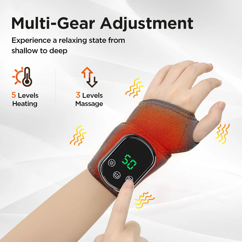 Heated Wrist Brace and Vibration Massager for Daily Relief and Office Comfort - 5