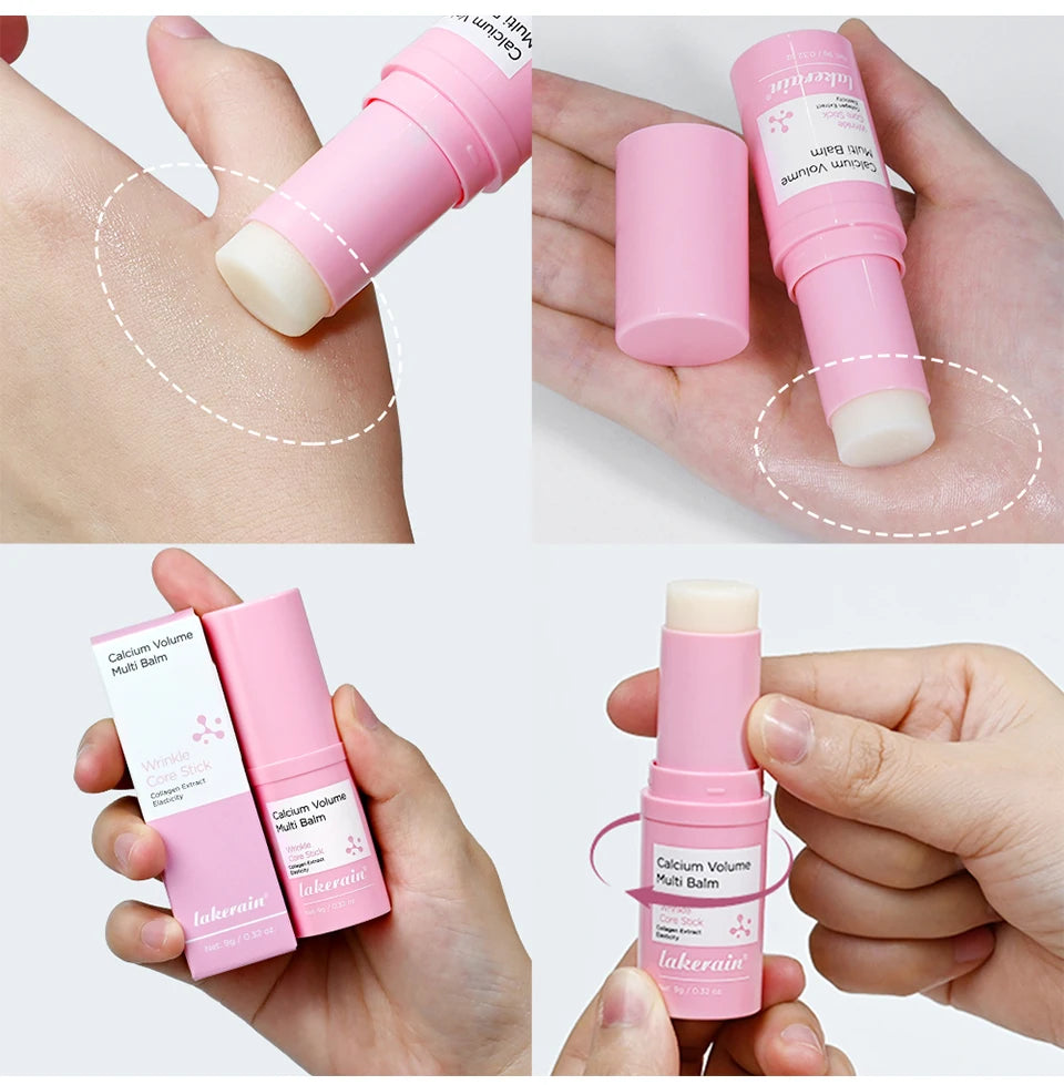 Calcium Volume Multi Balm and Eye Wrinkle Cream Stick for Daily Skin Care