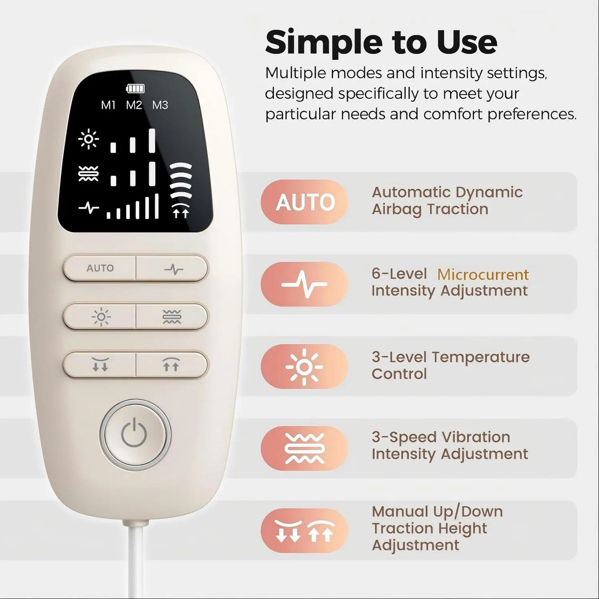 Electric Lumbar Traction Massager and Back Stretcher for Daily Relief at Home