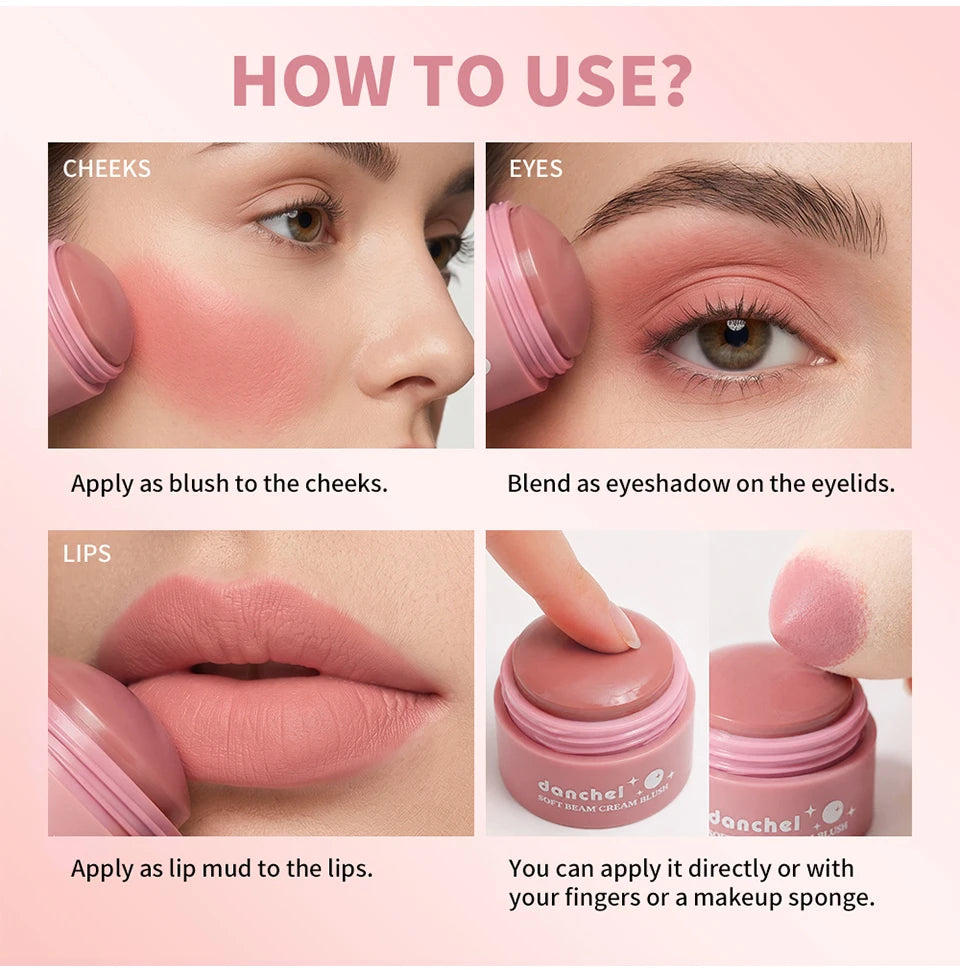 Soft Cream Blush and Multi Use Face Tint for Natural Daily Makeup Looks
