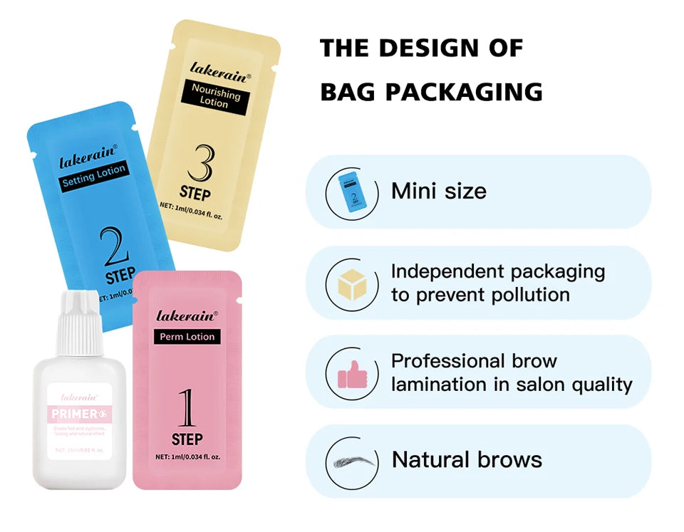 Brow Lamination Kit and Eyebrow Perm Set for Professional Salon Style Brows