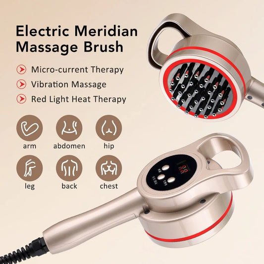 Electric Meridian Massage Brush and Body Slimming Tool for Home Muscle Relaxation