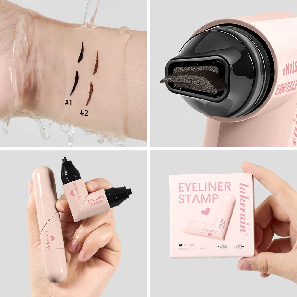 Liquid Eyeliner Stamp and Winged Eyeliner Pen for Perfect Quick Eye Makeup Looks