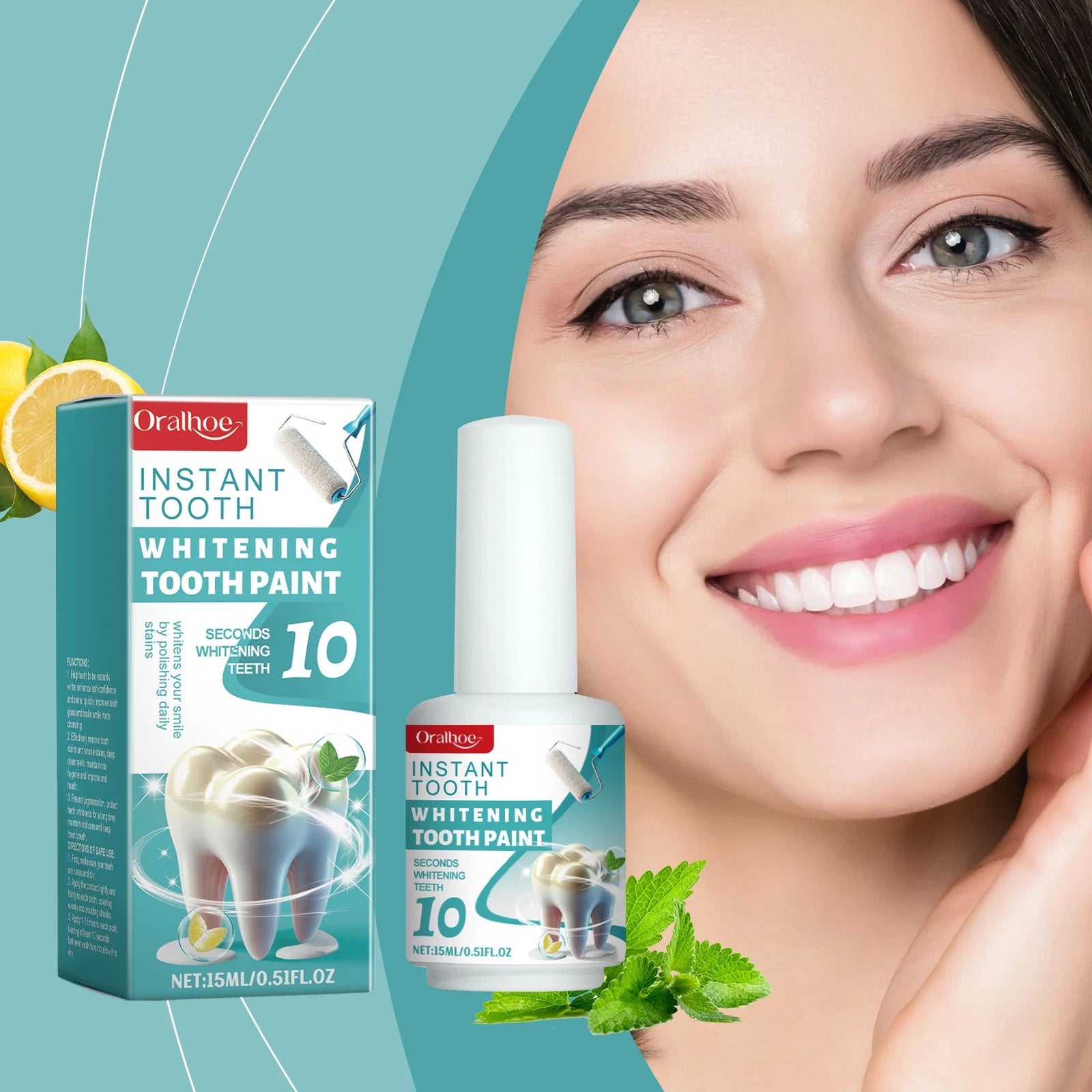 Teeth Whitening Paint and Dental Brightener Gel for a Brighter Confident Smile - 2