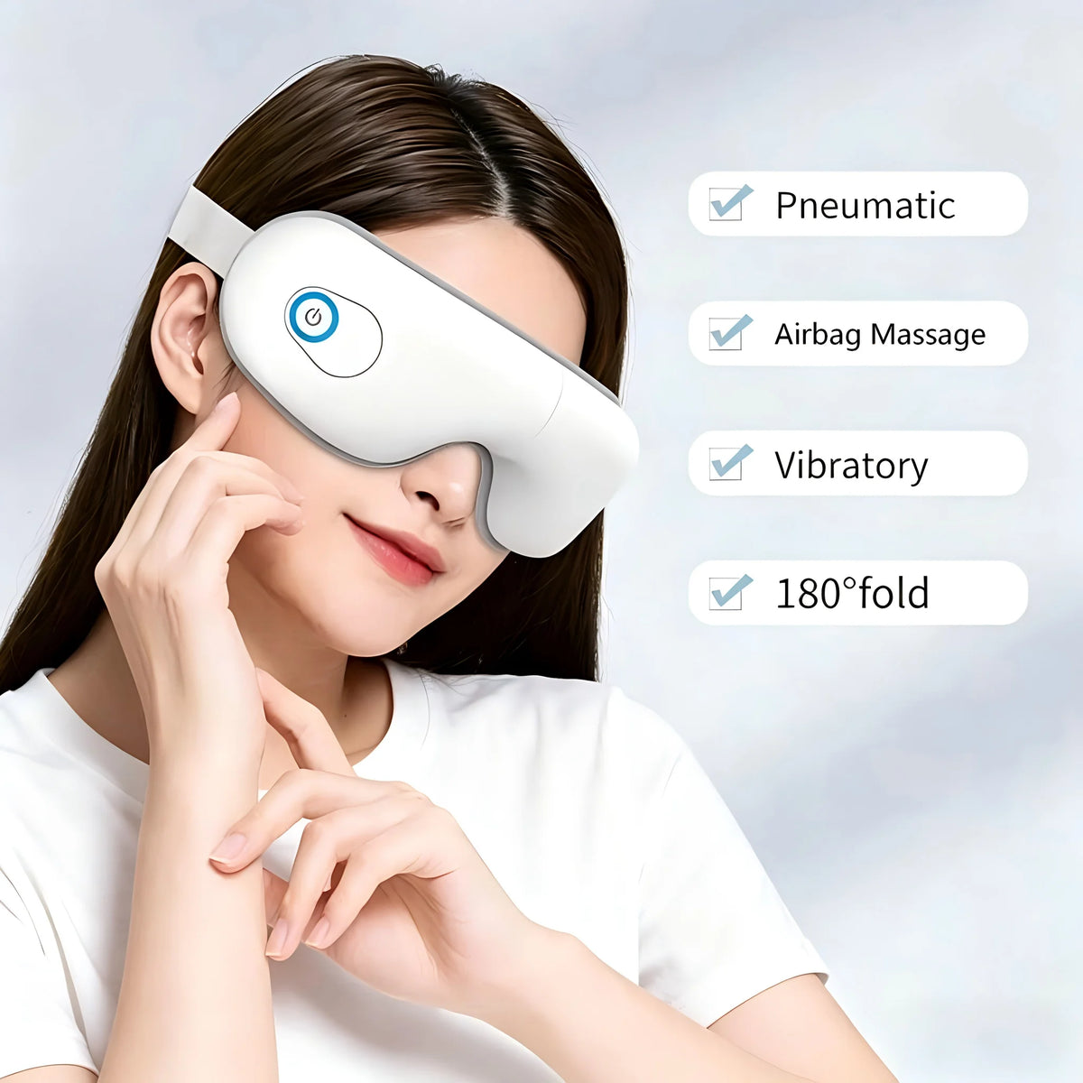 Eye Massager and Heated Compression Mask for Relaxing Tired Eyes at Home