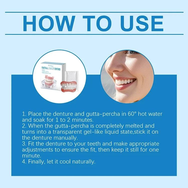 Fake Teeth Dentures and Instant Smile Veneers for Daily Confidence and Oral Care