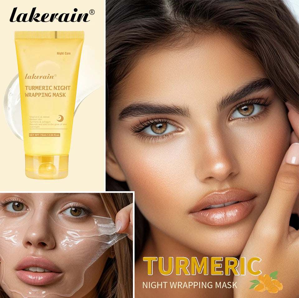 Turmeric Peel Off Mask and Collagen Sleeping Pack for Nightly Facial Radiance