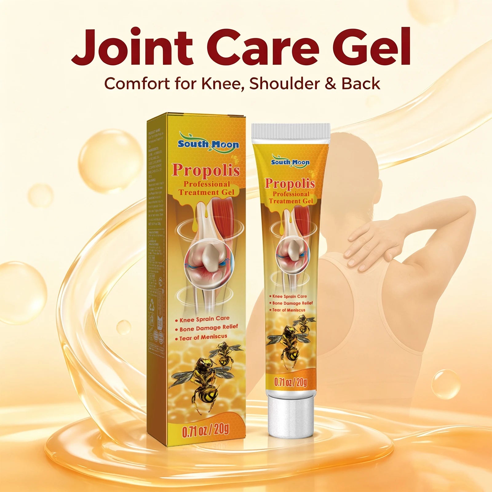 Propolis Joint Care Gel and Muscle Massage Cream for Active Daily Joint Support - 6