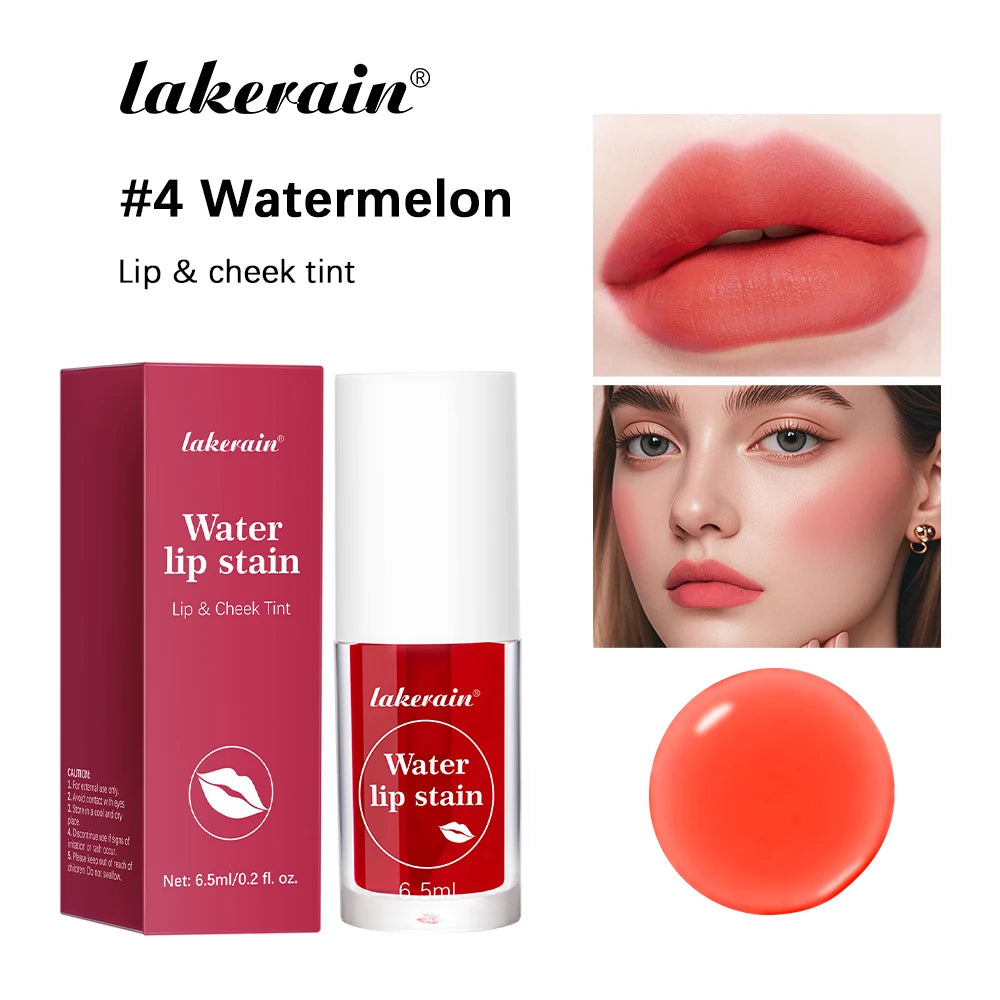 Water Lip Stain and Liquid Blush for Natural Daily Makeup and Hydrated Look