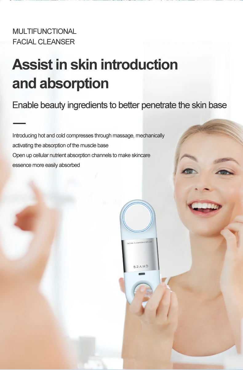 Facial Cleansing Brush and Silicone Face Scrubber for Deep Pore Cleaning and Skincare - 15