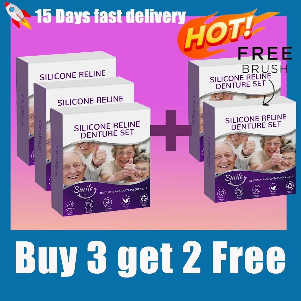 Denture Reline Kit and False Teeth Care Set for Daily Dental Comfort and Maintenance - 10