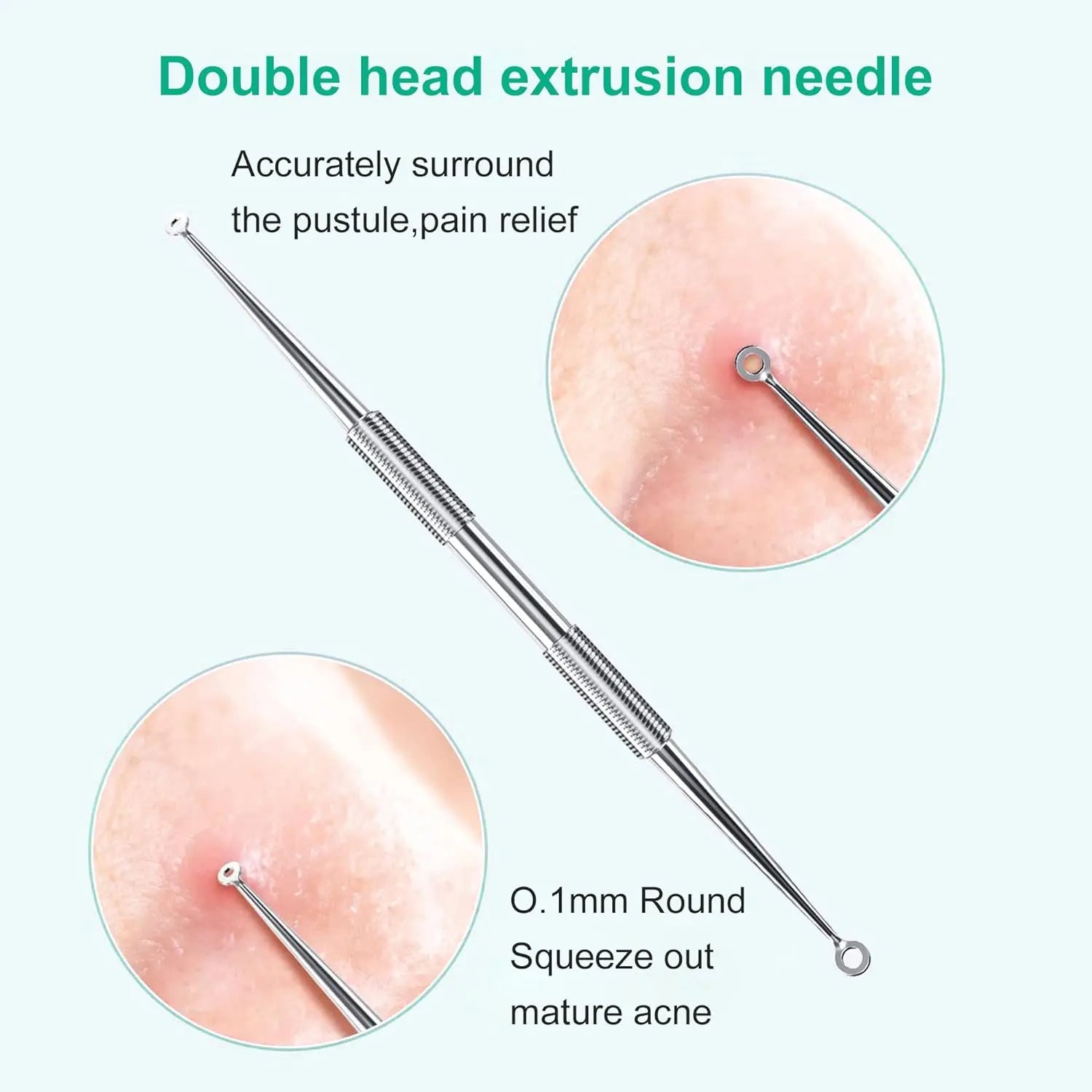 Blackhead Remover Kit and Pimple Popper Tools for Clear Facial Skin Care - 3