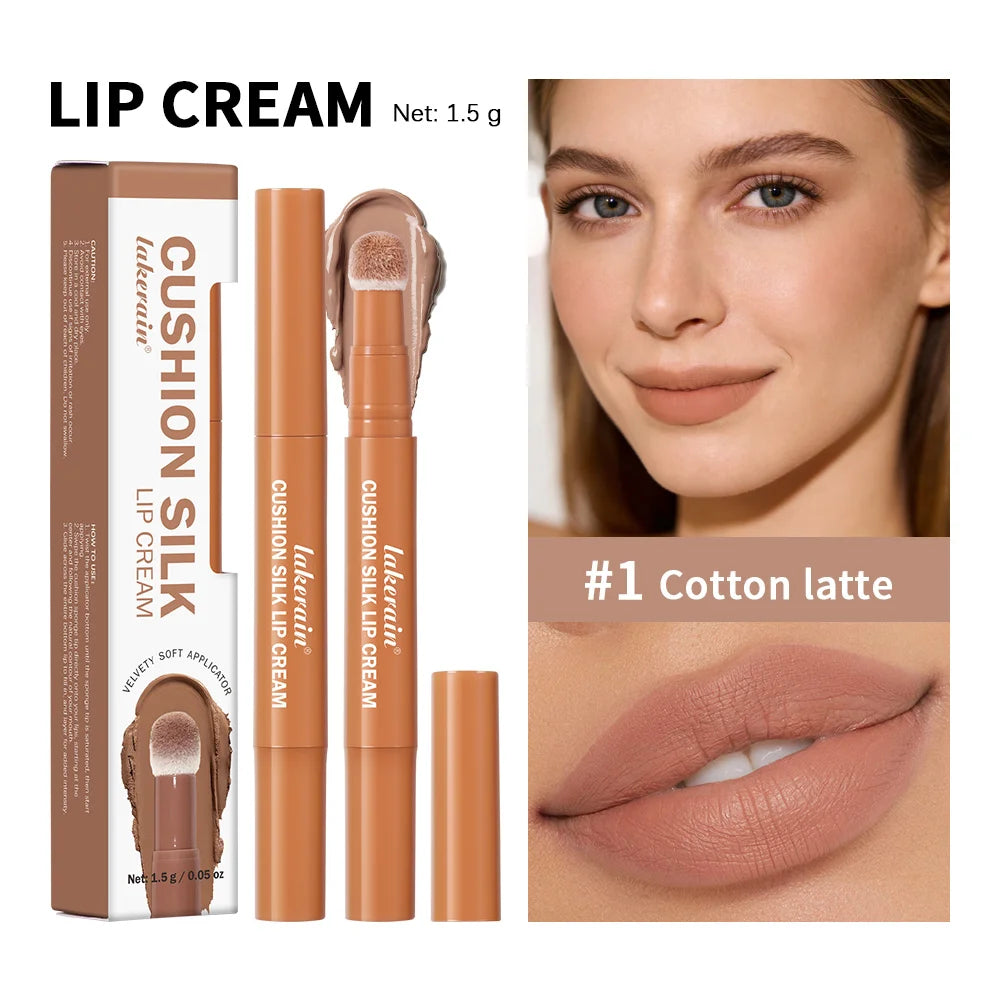 Cushion Silk Lip Cream and Matte Tint for Long Lasting Waterproof Makeup