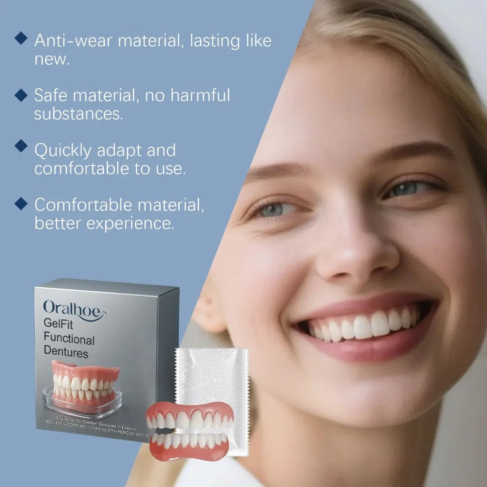 Silicone Dentures and Cosmetic False Teeth for Temporary Tooth Loss and Smile Restoration - 4