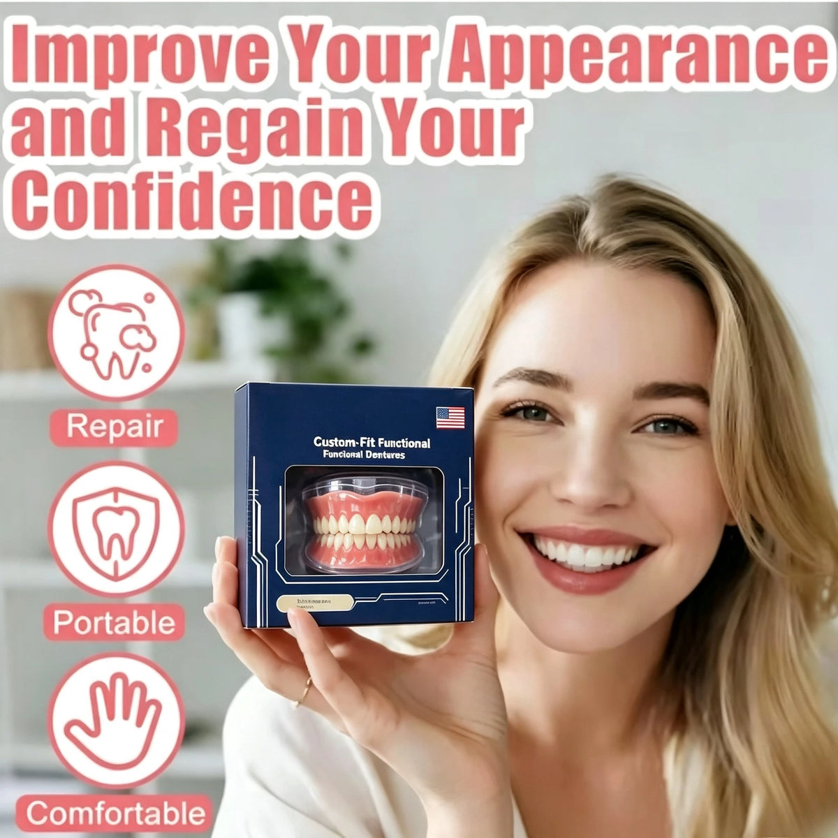 Resin Fake Teeth and Instant Smile Veneers for Daily Confidence and Social Events