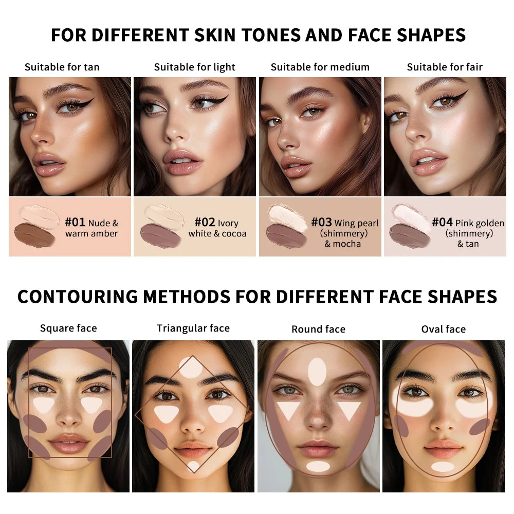 Dual Ended Contour Stick and Face Highlighter for Perfect Sculpted Makeup Looks - 6
