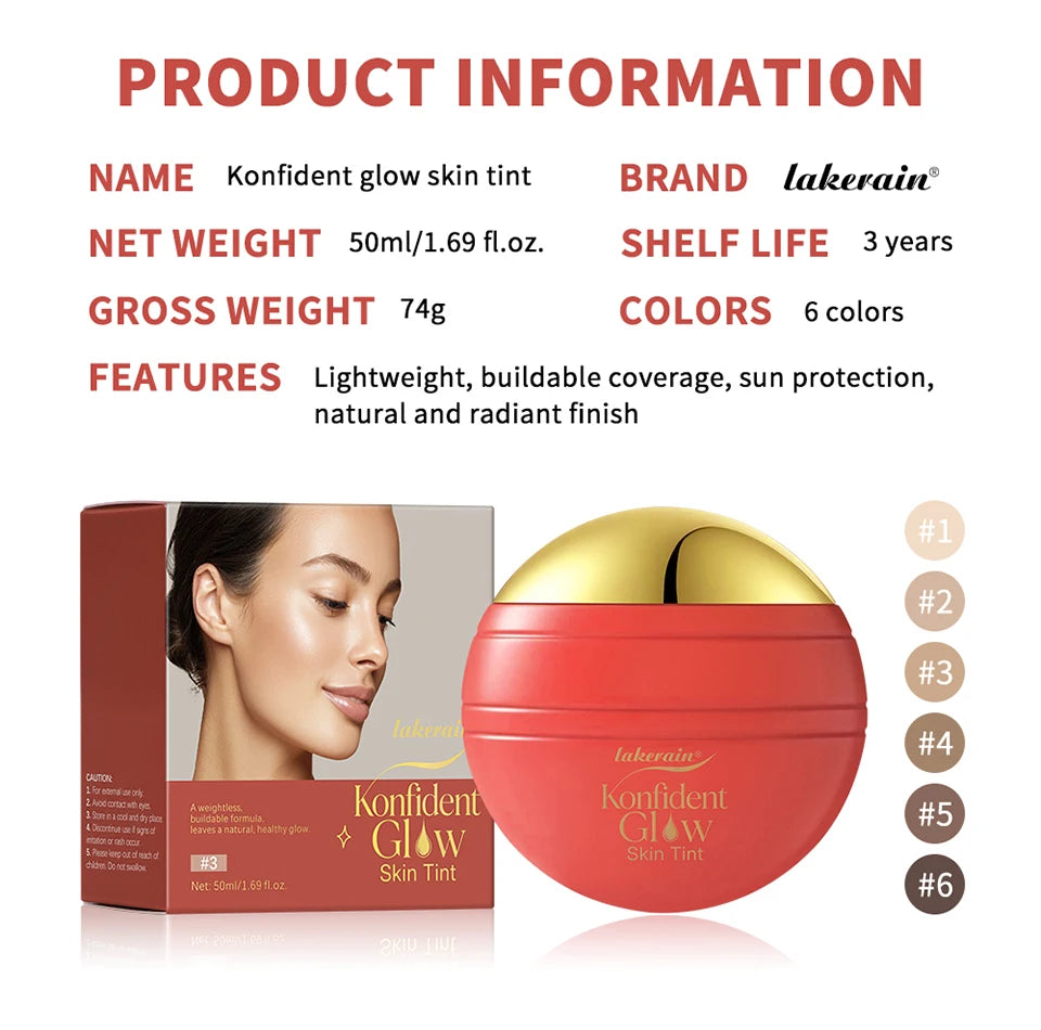 Skin Tint Foundation and Liquid Makeup Base for Daily Radiant Complexion