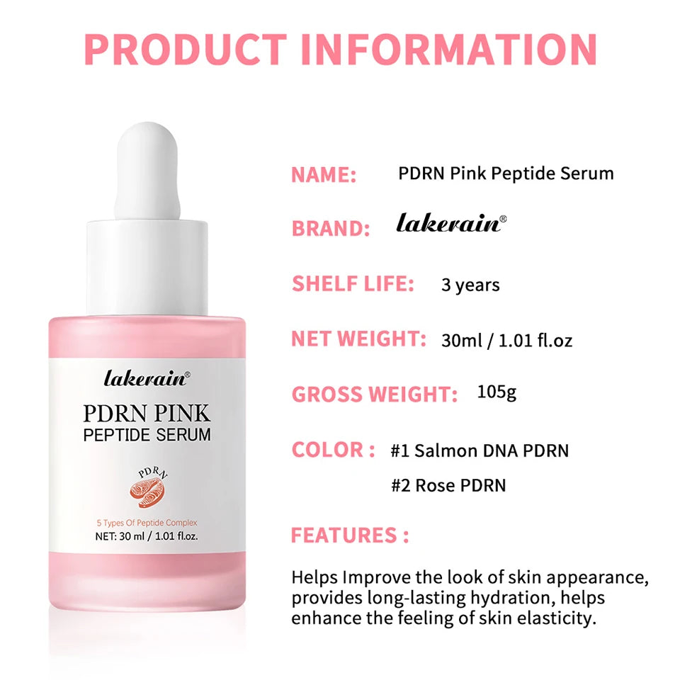 Salmon PDRN Peptide Serum and Collagen Balm Set for Deep Facial Skin Hydration