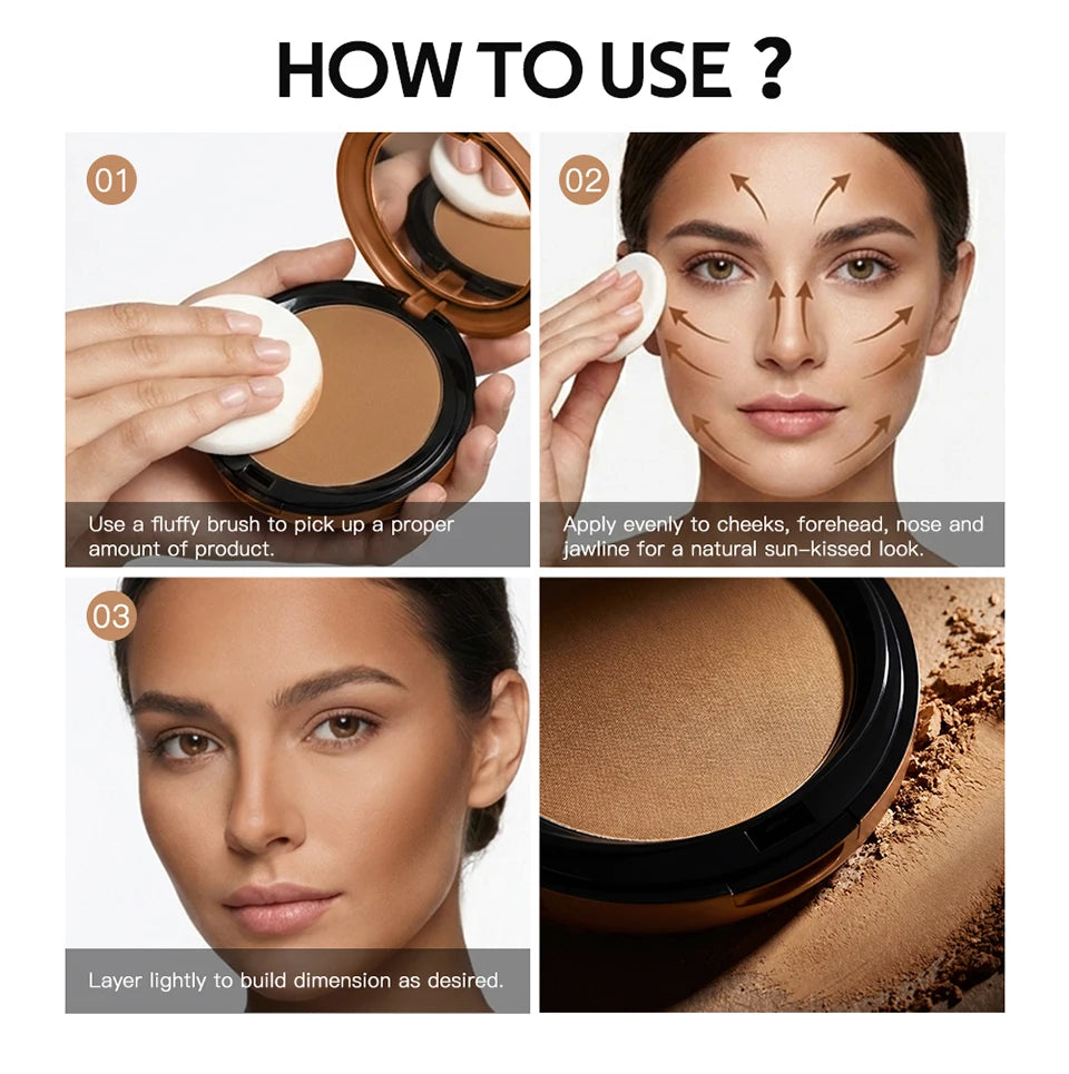 Matte Bronze Powder and Pressed Setting Powder for a Natural Sun Kissed Look - 14