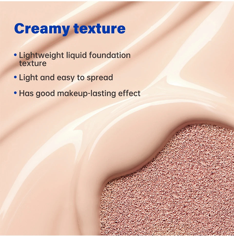 Cushion Foundation and Face Makeup Base for Long Lasting Daily Skin Coverage - 12
